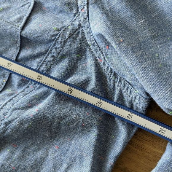 Blue speckled Woolrich shirt Lg - Picture 12 of 12